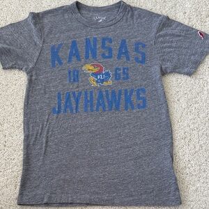 League Men’s Gray Kansas Jayhawks Tee